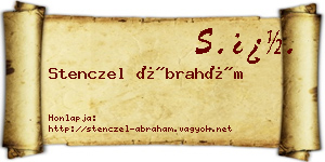 Stenczel Ábrahám névjegykártya